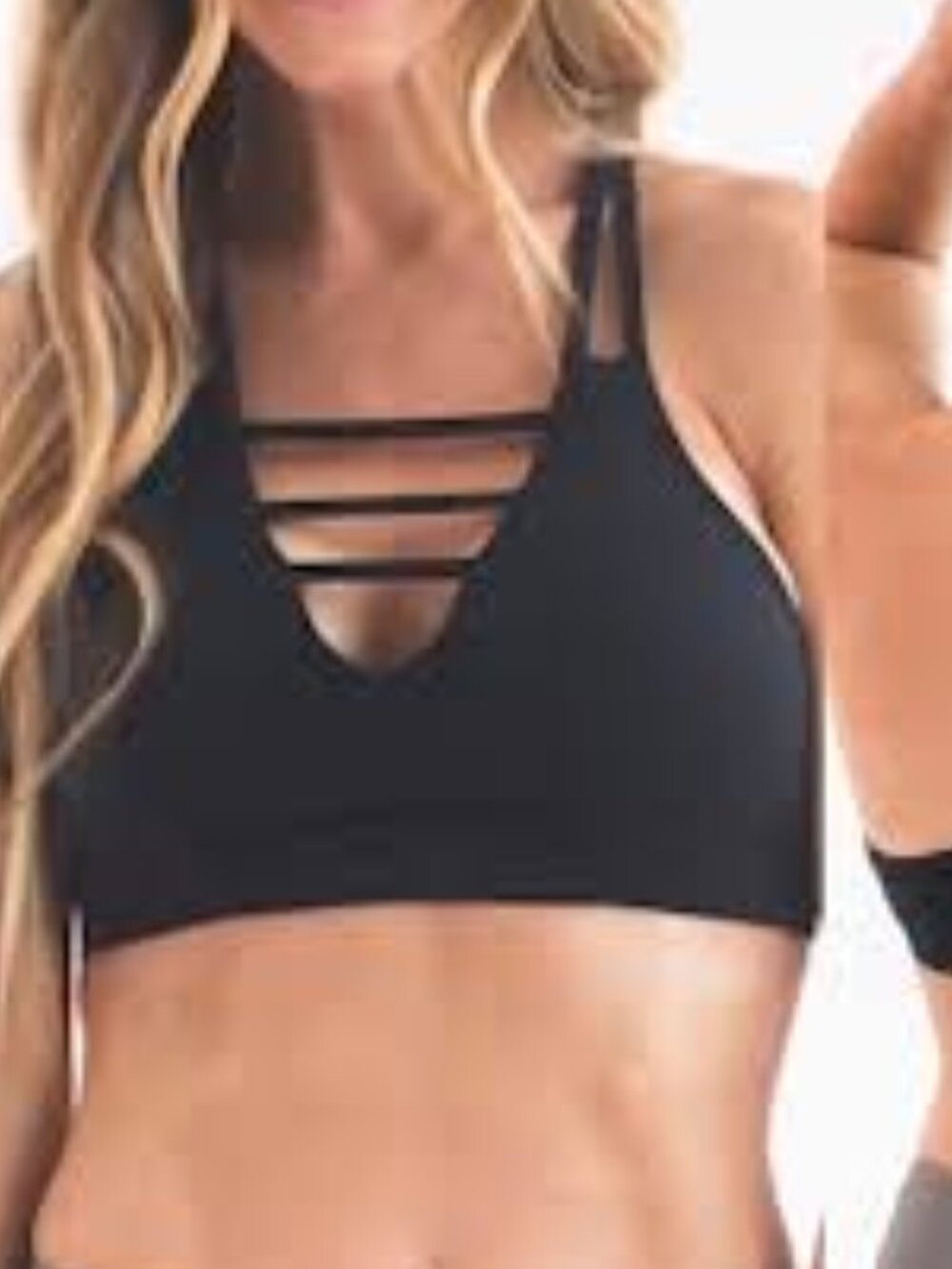 Zyia workout black sports bra size Large